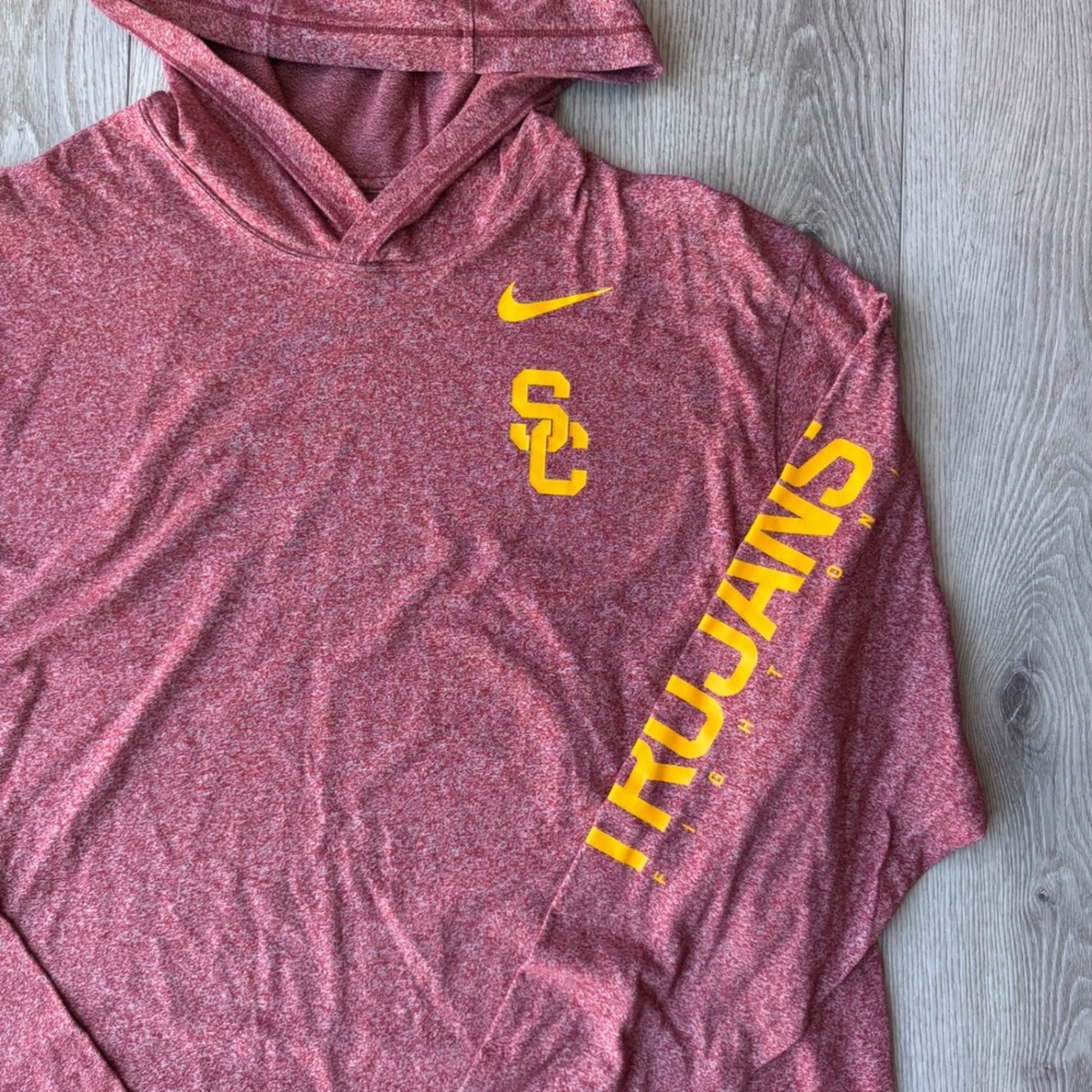 Nike USC Trojans Fight On Hoodie Mens 3XL Cardinal Gold Long Sleeve NCAA Shirt